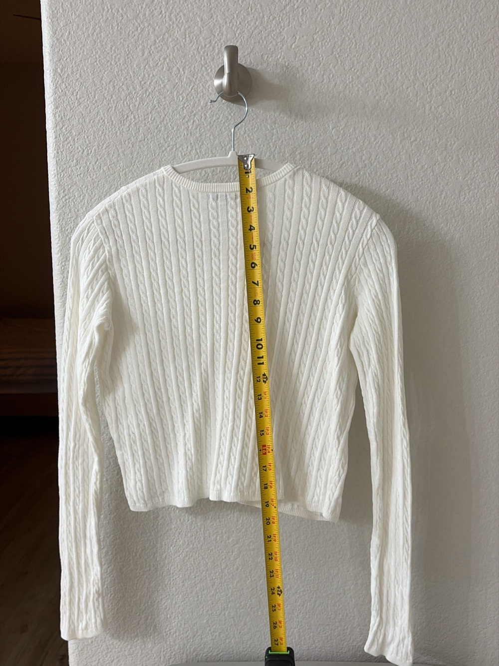 Brandy Melville Zoe Cable Knit Cardigan — White 🤍 - Picture 2 of 4